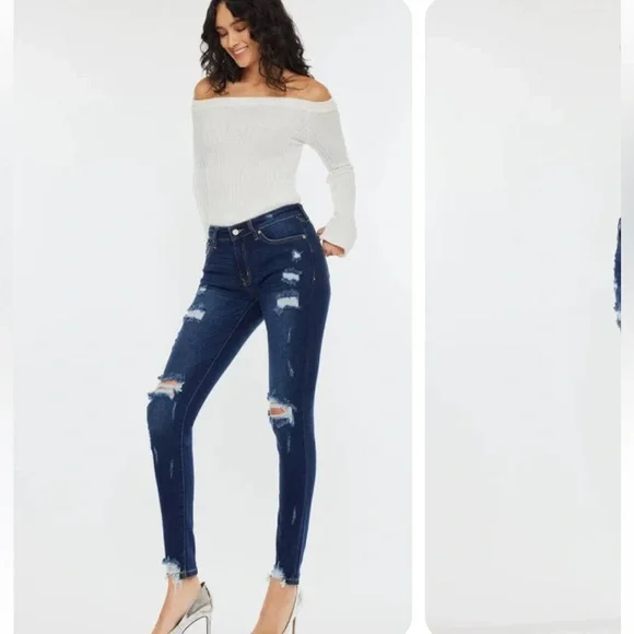 Kancan Kora Mid Rise Super Skinny jeans - Picture 2 of 9